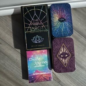 Lot of 4 Tarot and Lenormand Card Set Oracle